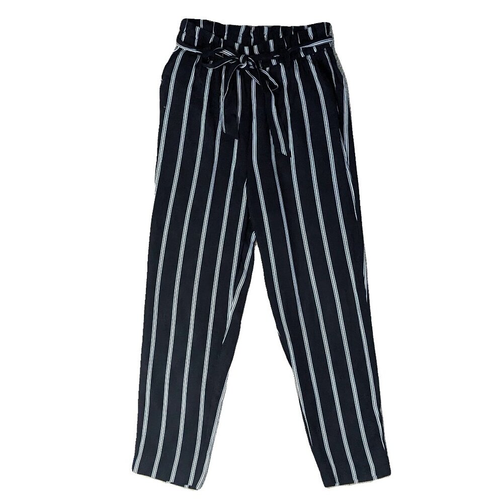 H&M Stripped Paper Bag Pants Size 4 Preowned
